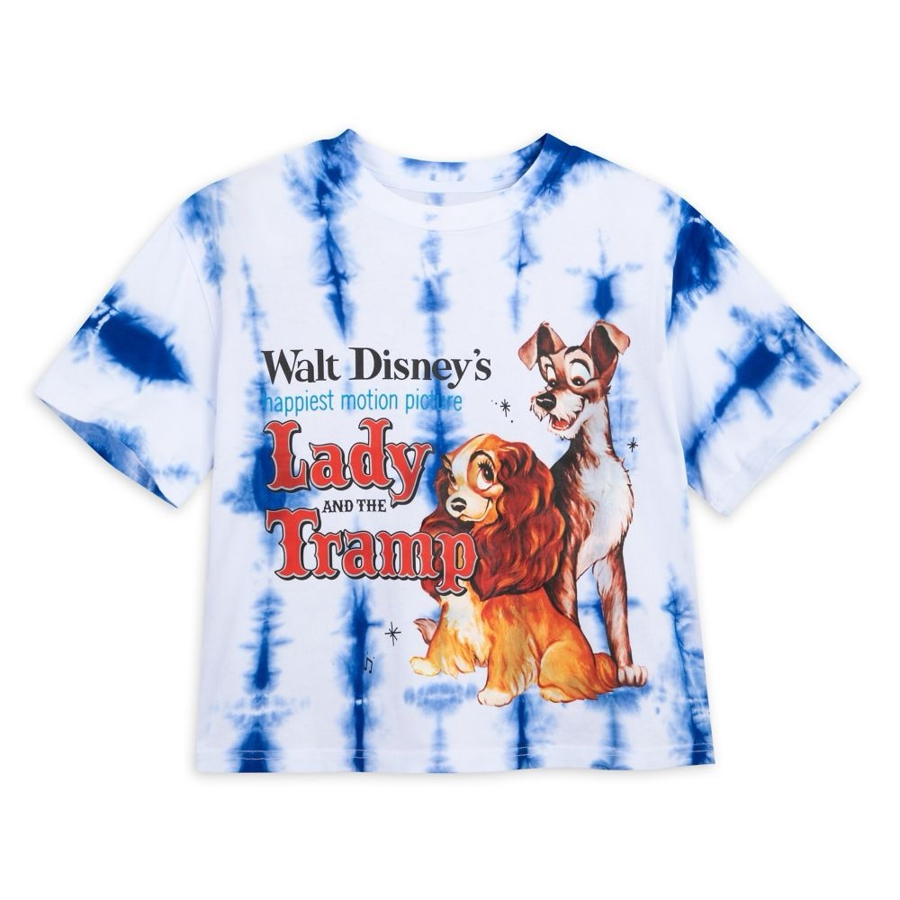 BRAND NEW with Tags Disney Lady and the Tramp Tie-Dye T-Shirt for Women